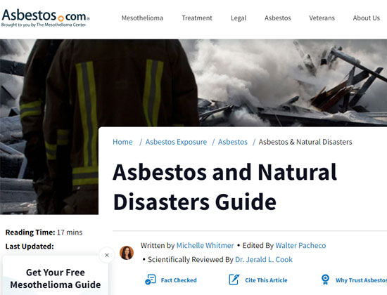 Heath Fire Department Asbestos and Natural Disasters Guide