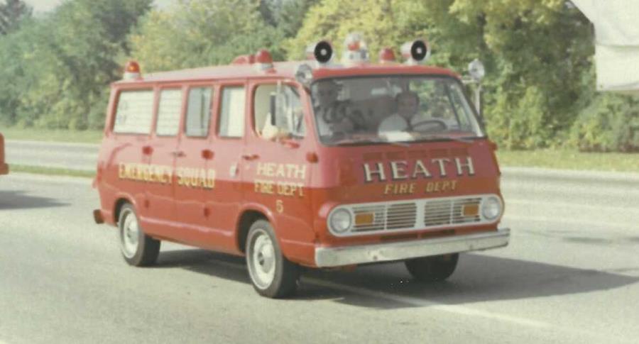 The fire department started its first Emergency Squad Service with the purchase of a GMC van-type squad.