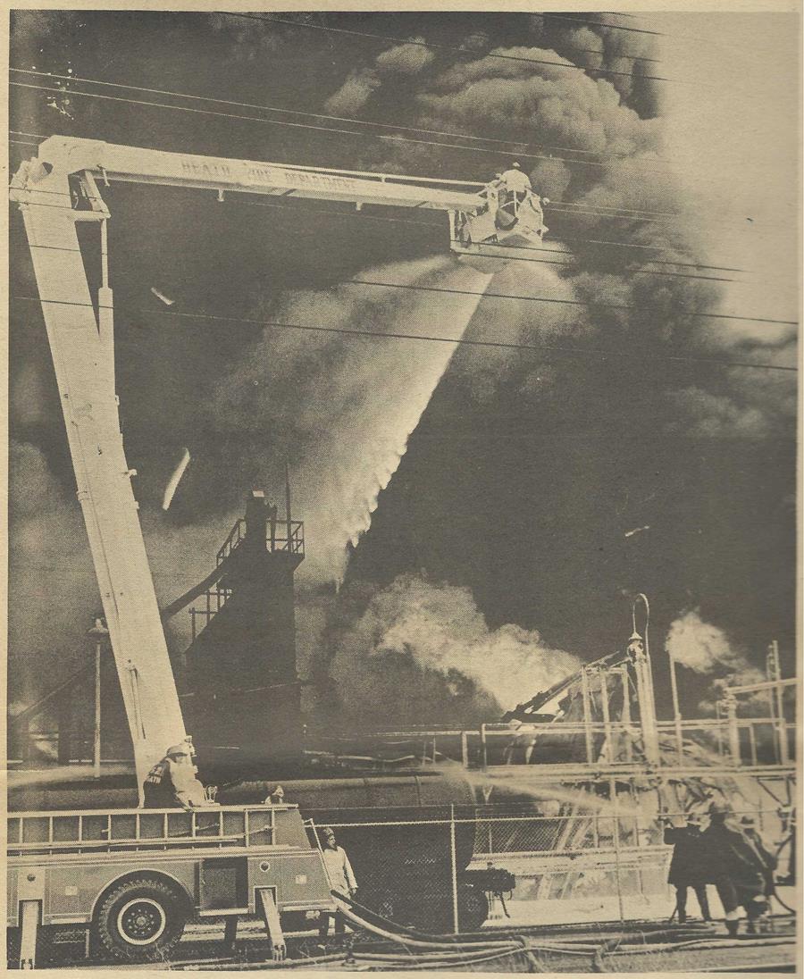 Byerlyte Corporation Plant fire.